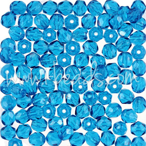 Buy Beads Facets of Bohà¨me Capri Blue 4mm (100)