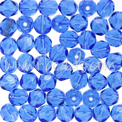 Buy Faceted Beads of Boheme Sapphire 6mm (50)
