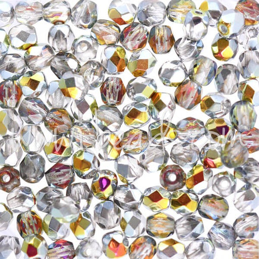 Buy Perles facettes de boheme silver crystal ab 4mm (100)