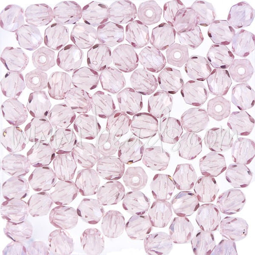 Buy Faceted beads of bohemian light amethyst 4mm (100)