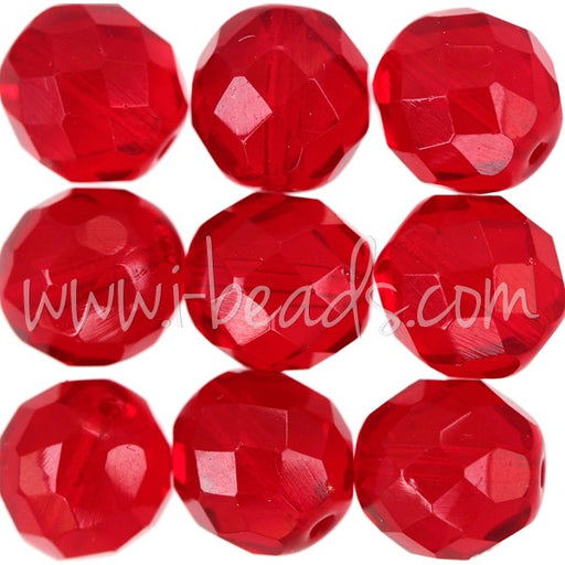 Buy Faceted Beads of Bohàème Siam Ruby 12mm (6)