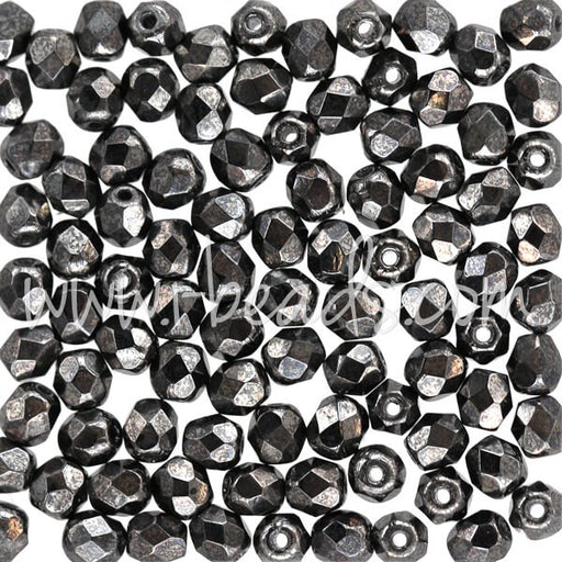 Buy Bead facets of bohemian hematite 4mm (100)
