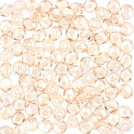 Buy Beads Facets of Boheme Luster Transparent Champagne 4mm (100)