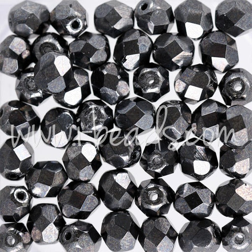 Buy Faceted beads of bohemian hematite 6mm (50)