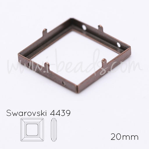 Buy Sewing for Crystal 4439 Cosmic Square 20mm Copper (1)