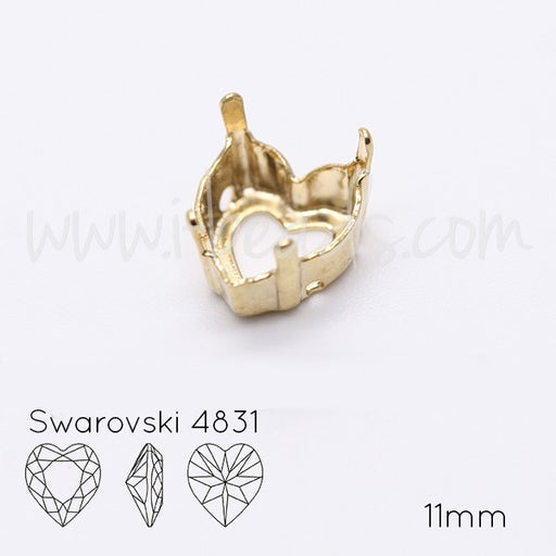Buy Sewing Serti for heart crystal 4831 11mm gold (2)