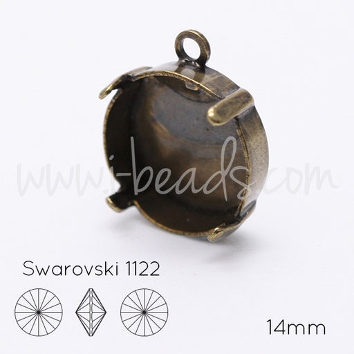 Buy Serti Crystal Pendant 1122 Rivoli 14mm Brass (1)