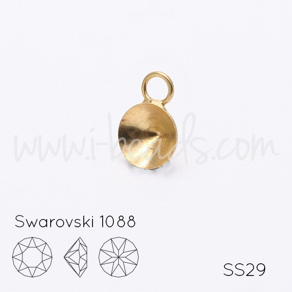 Serti pendentif pour Cristal 1088 SS29 doré (1) - LaMercerieDesCopines