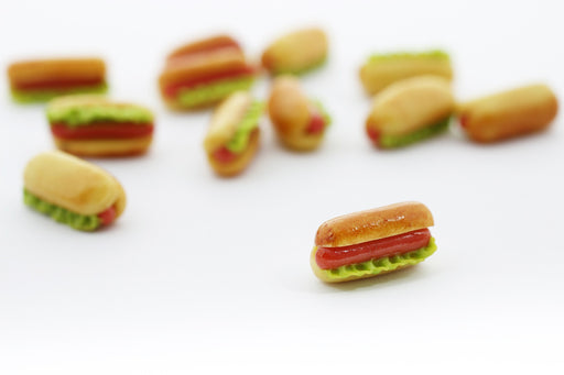 Buy Hot Dog Miniature Salad Fimo - Gourmet Decoration Pate Fimo