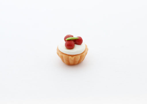 Buy miniature cupcake fimo 1cm orange - gourmet creation polymer pate