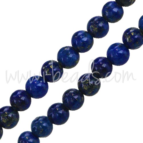 Acheter Perles rondes Lapis Lazulis 6mm sur fil (1)