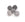 Retail Gray Natural Quartz Beads, Polygon, Facet, 10x9 mm, Hole: 1 mm (X3 Units)