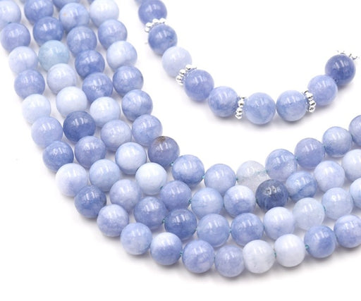 Buy Natural quartz dyed imitation acute navy blue beads, 6 mm (1 line)