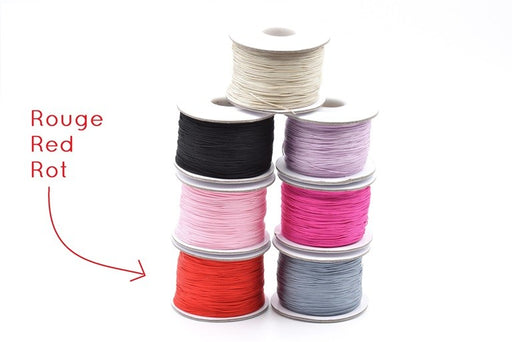 Buy Extra fine red polyester cord 0.5mm, 3m (1)