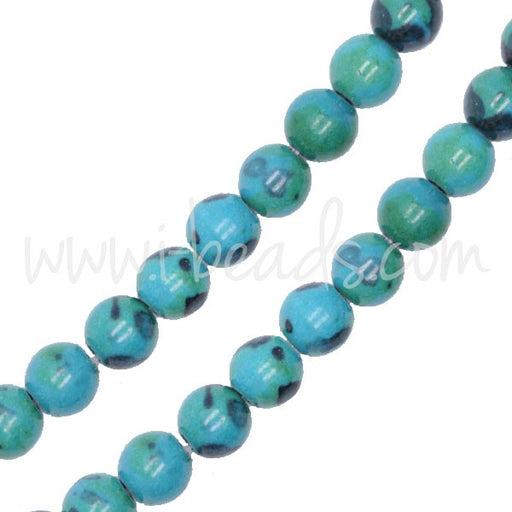 Buy Round beads azurite chrysocolle 6mm on wire (1)