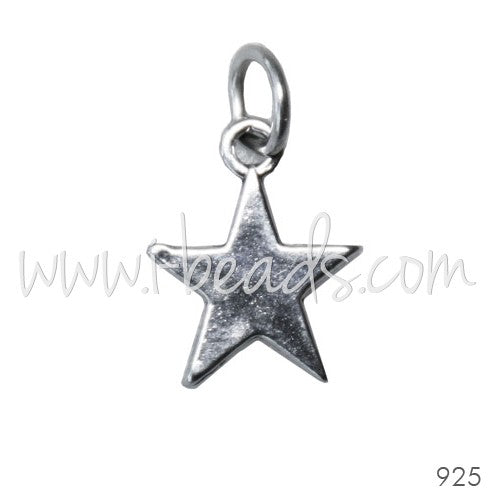 Acheter en gros Charm étoile argent 925 12mm (1)