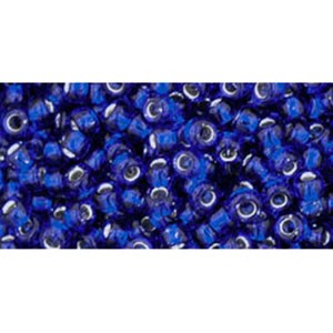 Buy cc28 - Toho rock beads 8/0 silver lined cobalt (10g)