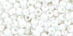 Buy cc401 - Toho rock beads 8/0 opaque rainbow white (10g)