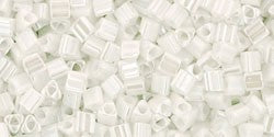 Vente au détail cc121 perles Toho triangle 2.2mm opaque lustered white (10g)