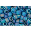 Buy cc167bdf - Toho rock beads 6/0 transparent rainbow frosted teal (10g)