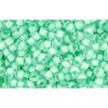 Vente au détail cc975 perles de rocaille Toho 11/0 crystal/ neon sea foam lined (10g)