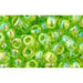 Achat en gros cc164 perles de rocaille toho 6/0 transparent rainbow lime green (10g)