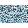 Buy cc773 - perles de rocaille Toho 15/0 rainbow crystal/montana blue lined (5g)
