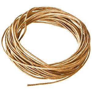 Buy Natural beige waxed cotton cord 1mm, 5m (1)