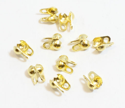 Buy caps x10 chain marbles 1-1.5mm golden - Lot of 10 units