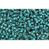 Buy cc270 - perles de rocaille Toho 15/0 rainbow crystal/prairie green lined (5g)