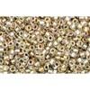 Vente au détail cc262 perles de rocaille Toho 15/0 inside colour crystal/gold lined (5g)
