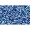 Buy cc189 - perles de rocaille Toho 15/0 luster crystal/caribbean blue lined (5g)