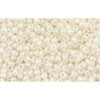Vente au détail cc122 perles de rocaille Toho 15/0 opaque lustered navajo white (5g)