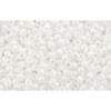 Acheter au détail cc121 perles de rocaille Toho 15/0 opaque lustered white (5g)