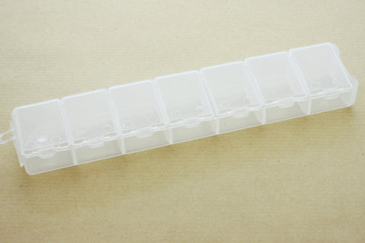 Creez boite de rangement transparente 7 compartiments 15,5x3,3x1,8cm