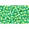 Buy cc307 - perles de rocaille Toho 11/0 aquamarine/opaque yellow lined (10g)