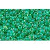 Buy cc187 - perles de rocaille Toho 11/0 crystal/shamrock lined (10g)