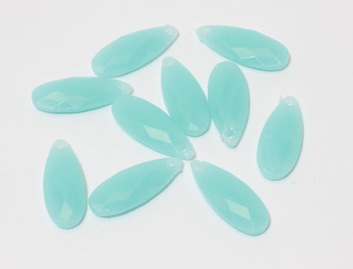 Achat en gros x10 perles larmes turquoise à facettes en acrylique