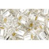 Buy cc21 - perles Toho cube 4mm silver lined crystal (10g)