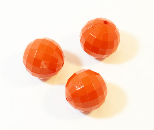 Buy Lot of 3 Acrylic Faceted Orange Beads - DIY Support