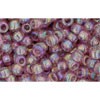 Buy cc166b - toho rock beads 8/0 transparent rainbow medium amethyst (10g)