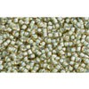 Achat en gros cc952 perles de rocaille Toho 15/0 rainbow topaz/sea foam lined (5g)