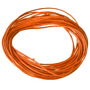Buy Cotton cord orange wax 1mm, 5m (1)