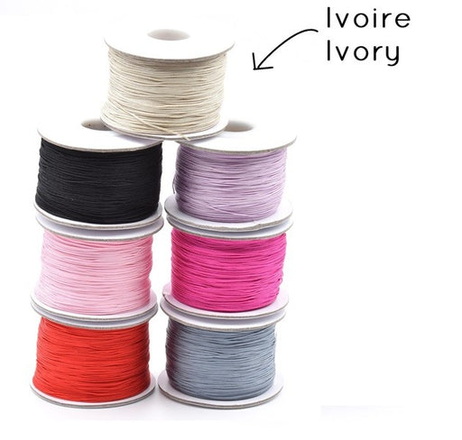 Buy IVORY 0.5mm polyester fine cord, 3m (1)