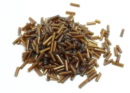 Buy Lot of 15g glass beads - coffee tubes - 7x2mm