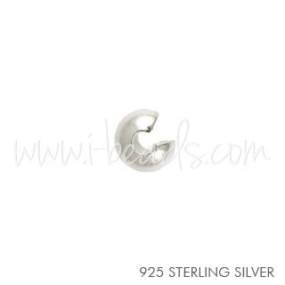 Buy Silver Crush Bead Covers 925 3mm (10)