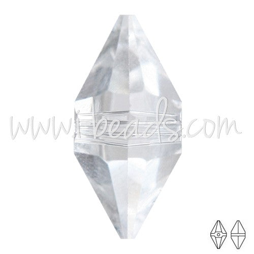 Cristal Elements 5747 double spike crystal 16x8mm (1) - LaMercerieDesCopines