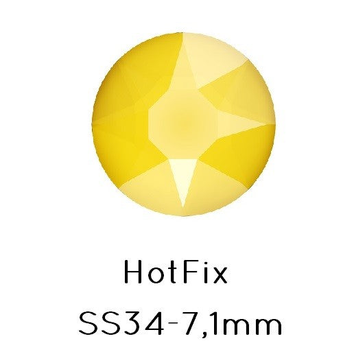 Buy cristal 2078 hot fix flat back rhinestones BUTTERCUP SS34 -7.1mm (12)