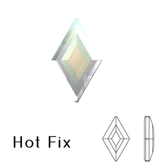 Buy 2773 cristal hot fix flat back Diamond Shape rhinestones crystal AB 5x3mm (10)