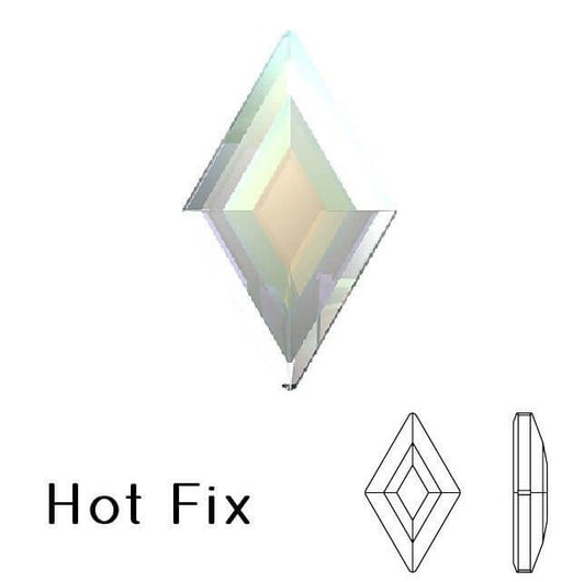 Buy 2773 crystal hotfix flat back Diamond Shape rhinestones crystal AB 6.6x3.9mm (5)